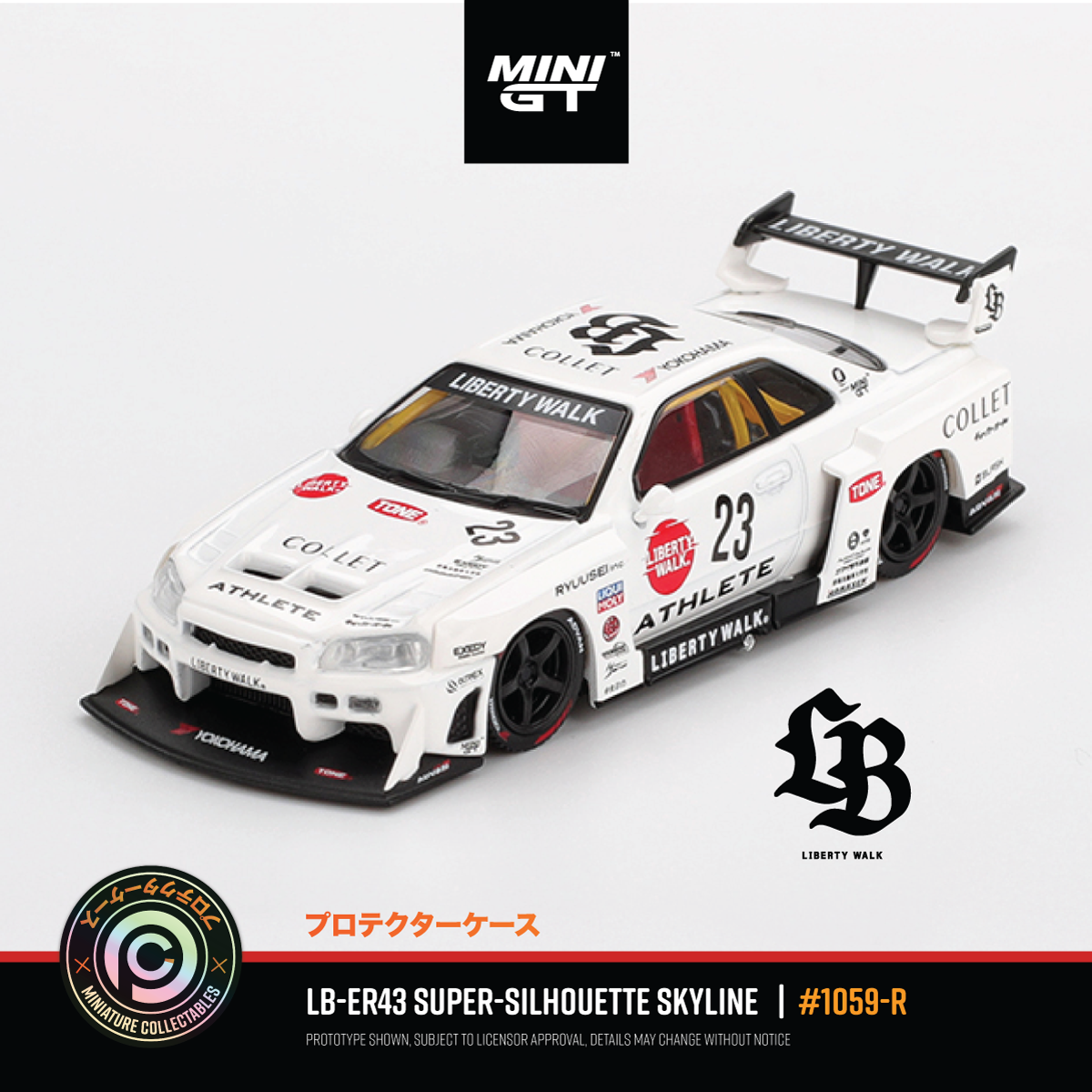 Nissan LB-ER34 Super Silhouette 'Athlete/Collet' #1059 – Miniature Nissan LB-ER34 Super Silhouette 'Athlete/Collet' #1059 – Miniature