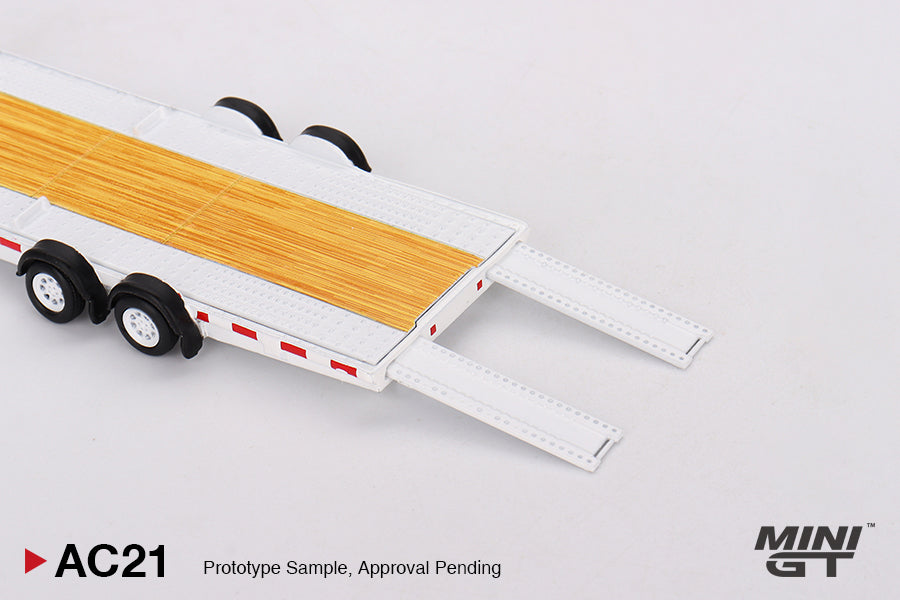 MiniGT Car Hauler Trailer Type C - White #AC21