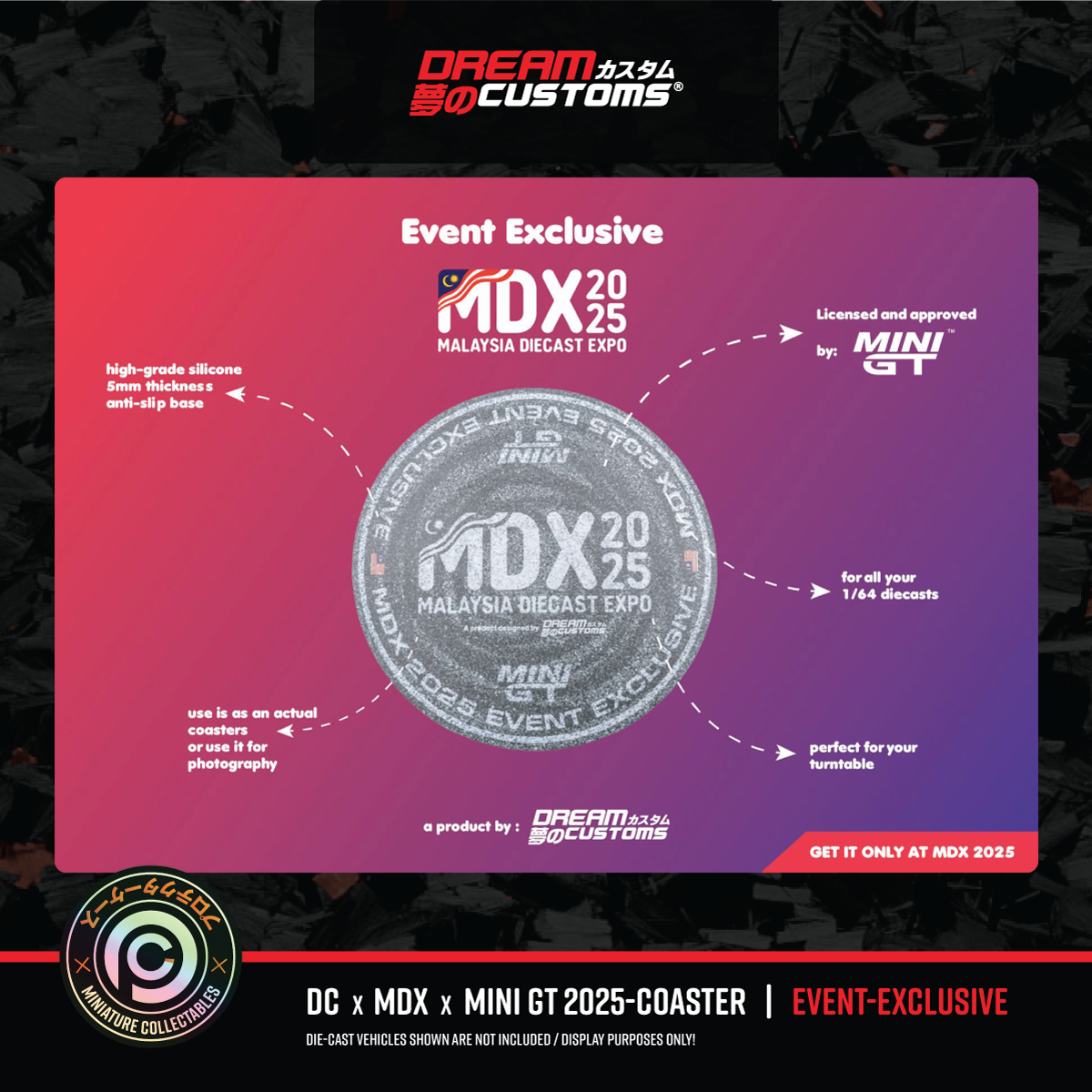 Dream Customs x MDX 2025 Event Exclusive Coaster