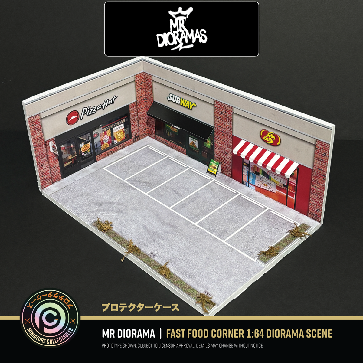 Mr Dioramas - Fast Food Corner Diorama Scene