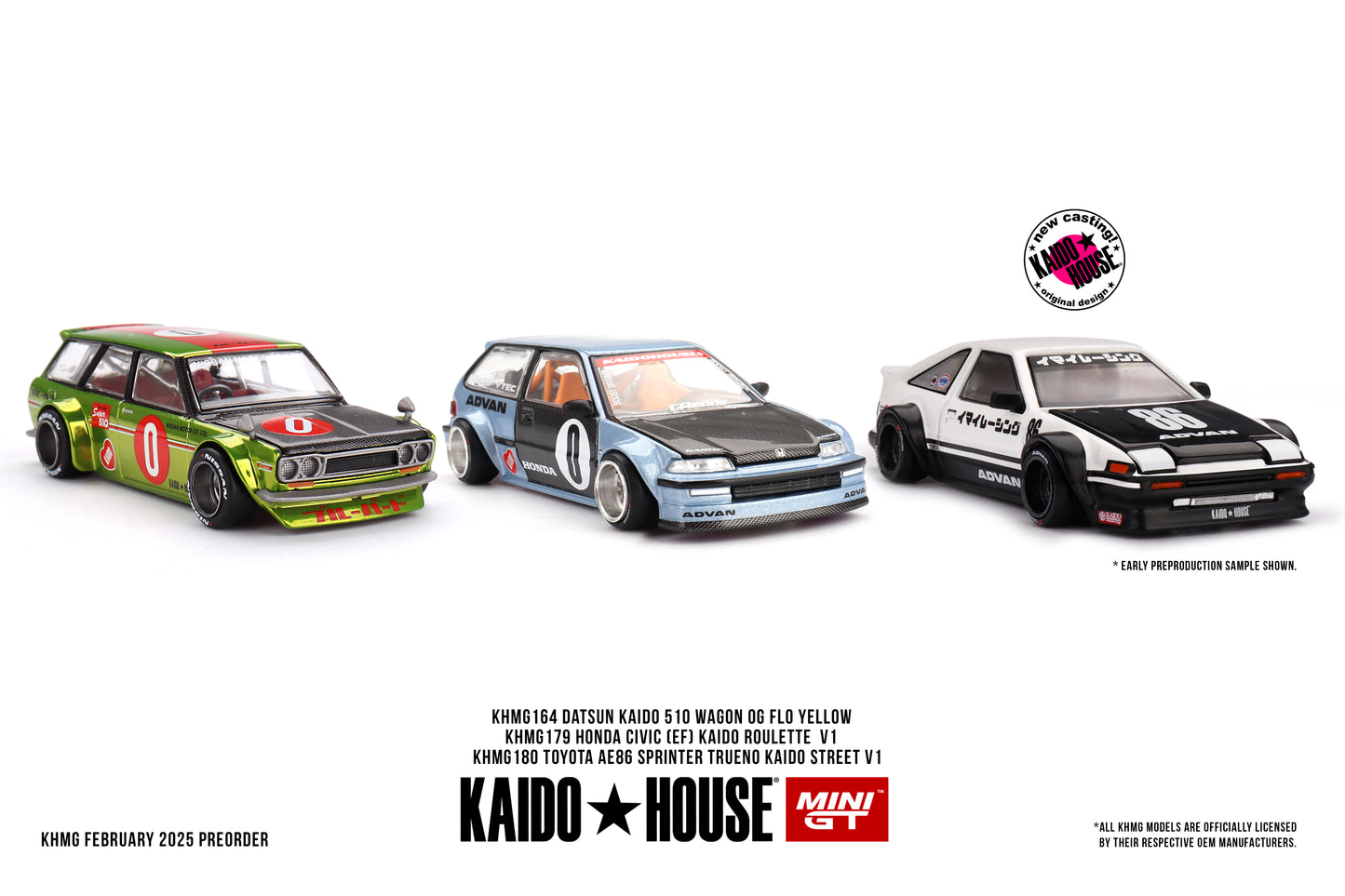 KHMG164 Datsun Kaido 510 Wagon OG Flow Yellow – Pre-order now at miniaturecollectables.au