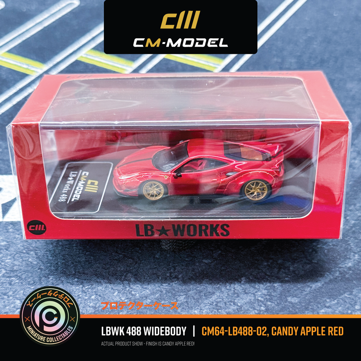CM Model LBWK 458 Widebody 'Candy Apple Red' - CM64-LB488-02