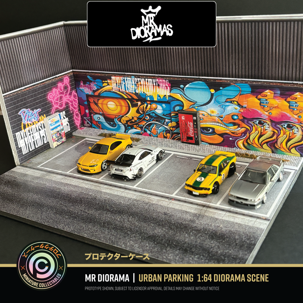 Mr Dioramas - Urban Parking Graffiti Mural Scene