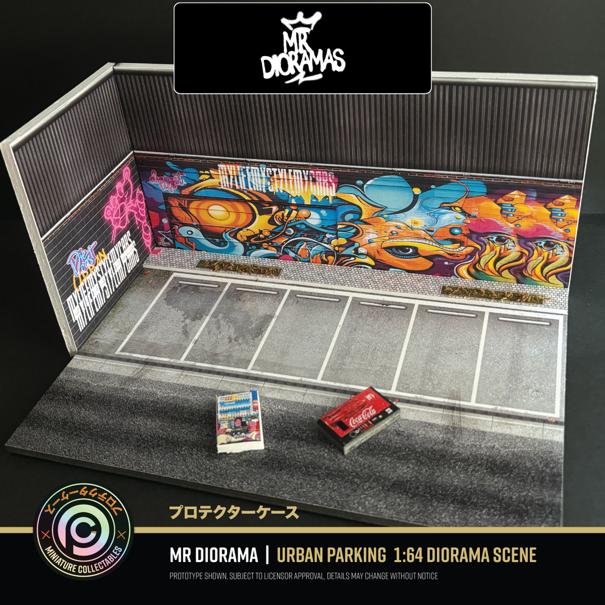 Mr Dioramas - Urban Parking Graffiti Mural Scene