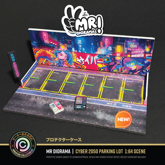 Mr Dioramas - Cyber 2020 Parking Lot Diorama Scene, New!
