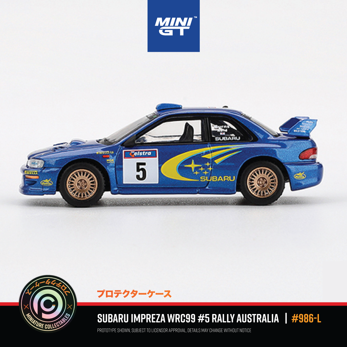 Subaru Impreza WRC99 - #5, Richard Burns/Robert Reid, 1999 Rally Australia #MGT00986-L