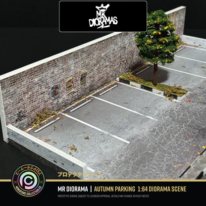 Mr Dioramas - Autumn Parking Diorama Scene