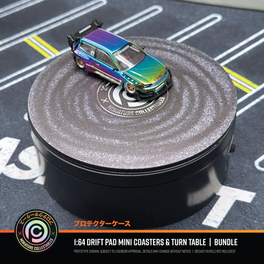 Miniature Collectables 1:64 Drift Pad Coaster + Turn-Table Bundle
