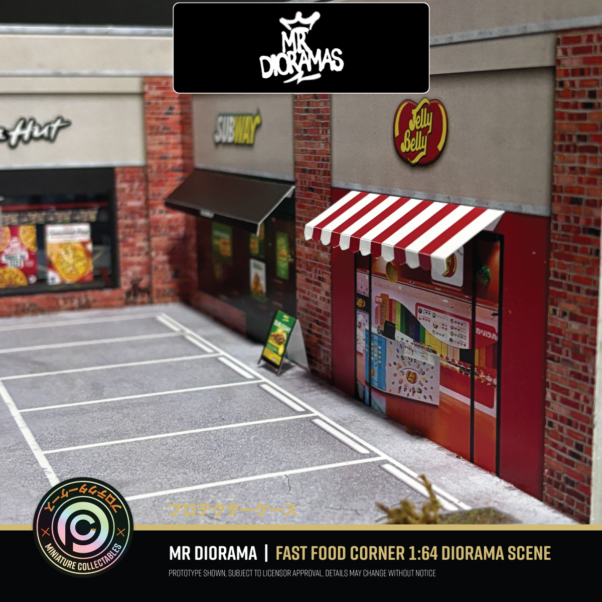 Mr Dioramas - Fast Food Corner Diorama Scene