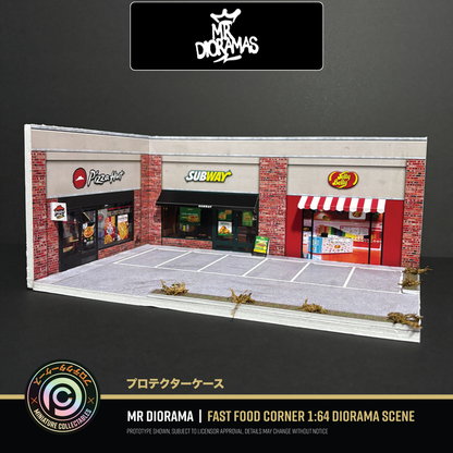 Mr Dioramas - Fast Food Corner Diorama Scene