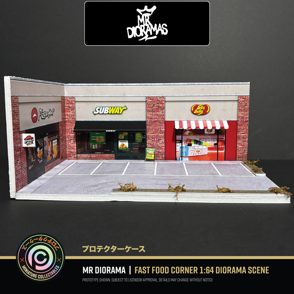 Mr Dioramas - Fast Food Corner Diorama Scene