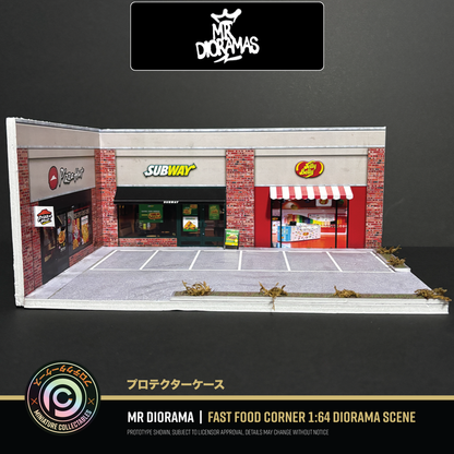 Mr Dioramas - Fast Food Corner Diorama Scene