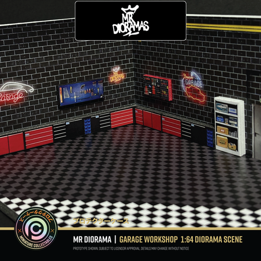 Mr Dioramas - 'Black Garage' / Workshop Diorama Scene
