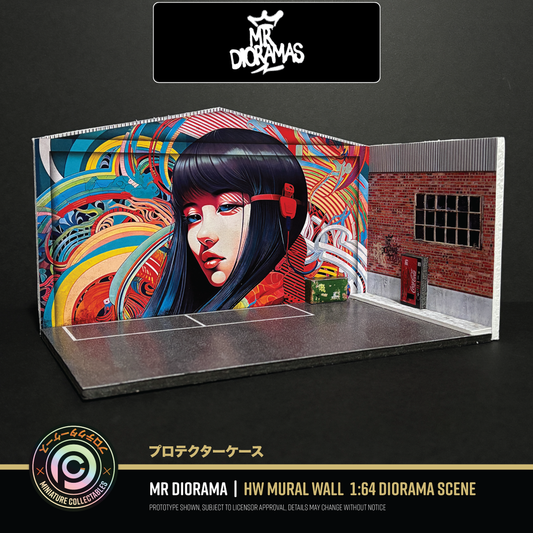 Mr Dioramas - Japanese Girl Wall Mural (Warehouse Scene)
