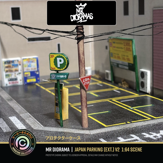 Mr Dioramas - Japan Parking / Street Corner Scene v2
