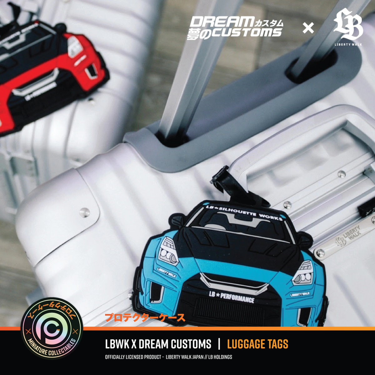 Liberty Walk (LBWK) x Dream Customs Luggage Tags