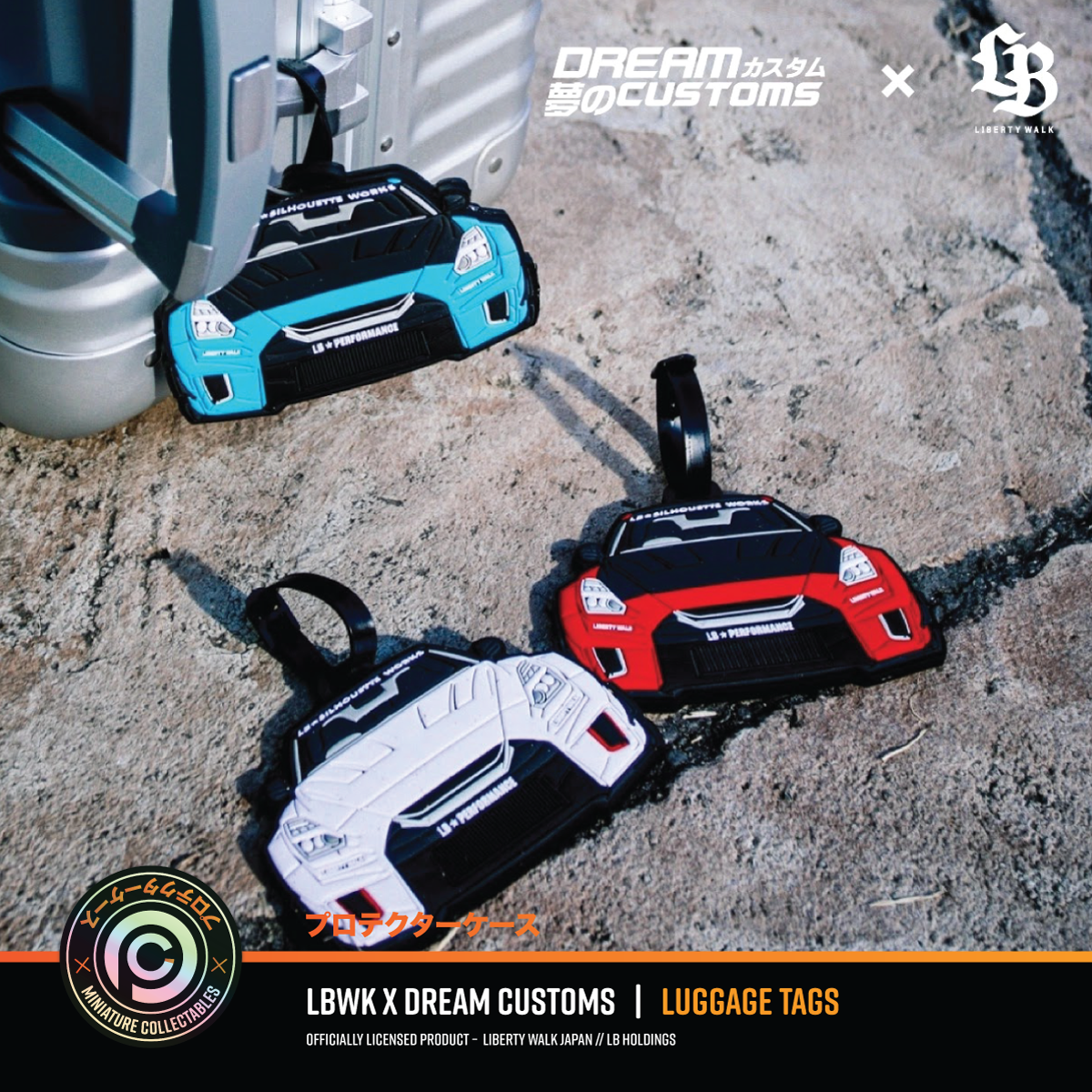 Liberty Walk (LBWK) x Dream Customs Luggage Tags