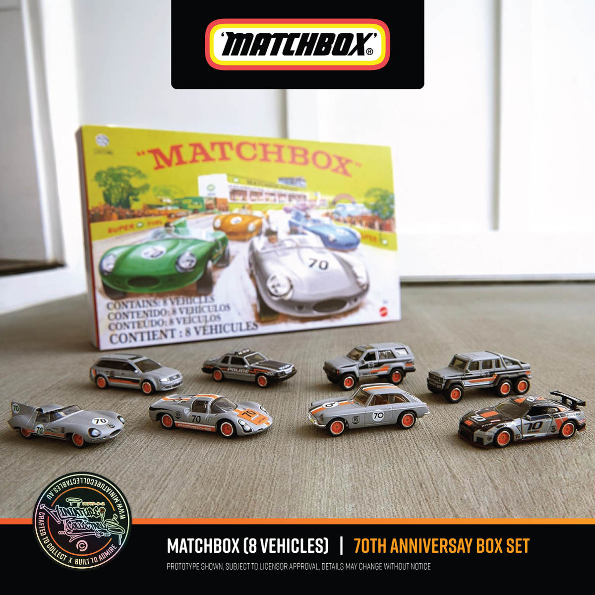 Matchbox 70th Anniversary Box - 8 Vehicle Set (Sealed)