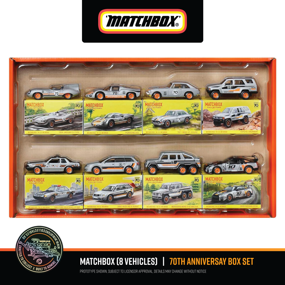 Matchbox 70th Anniversary Box - 8 Vehicle Set (Sealed)