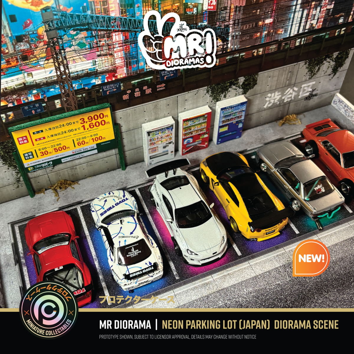 Mr Dioramas - Neon Parking Lot Japan •NEW PREORDER•