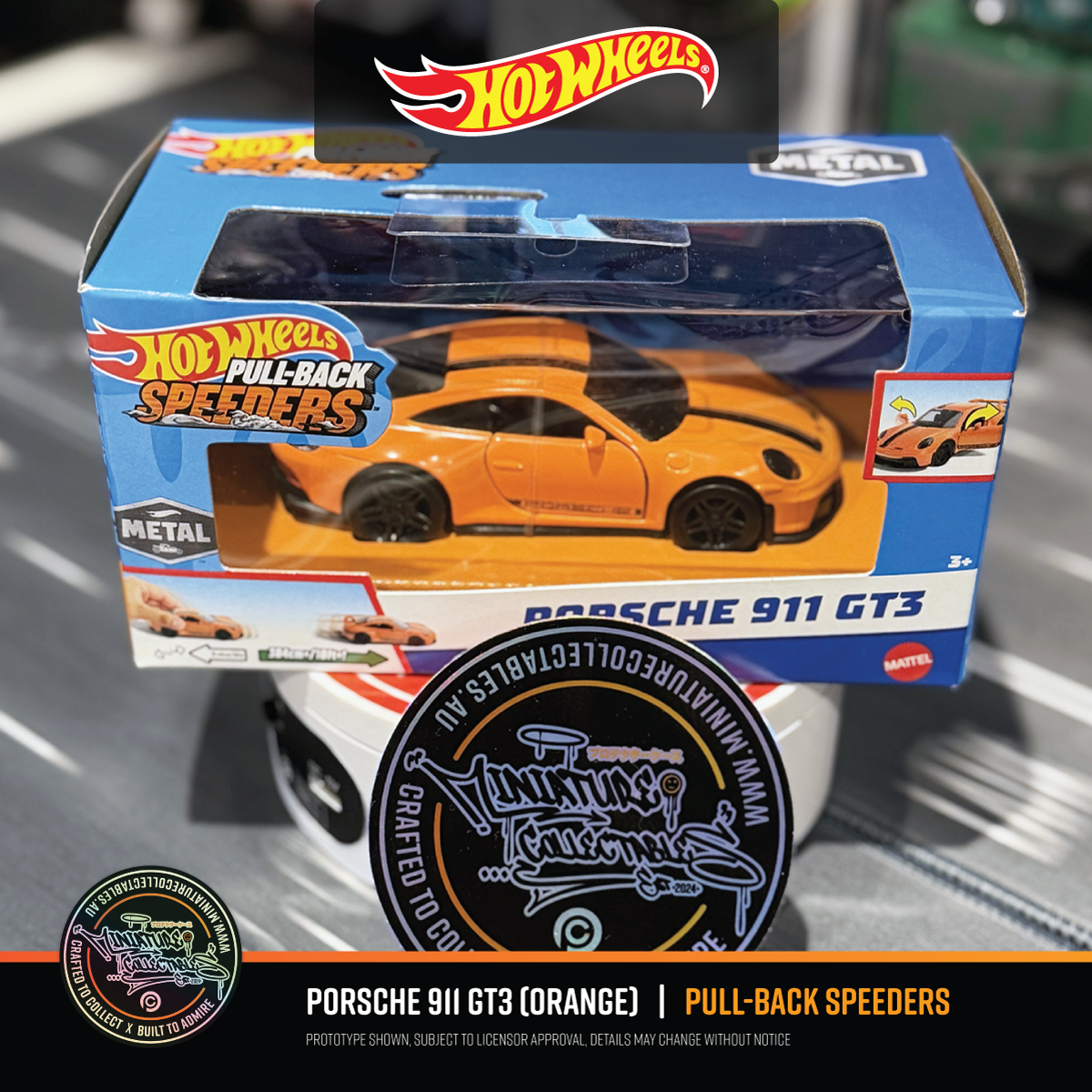 Hot Wheels Pull-Back Speeders - Porsche 911 GT3